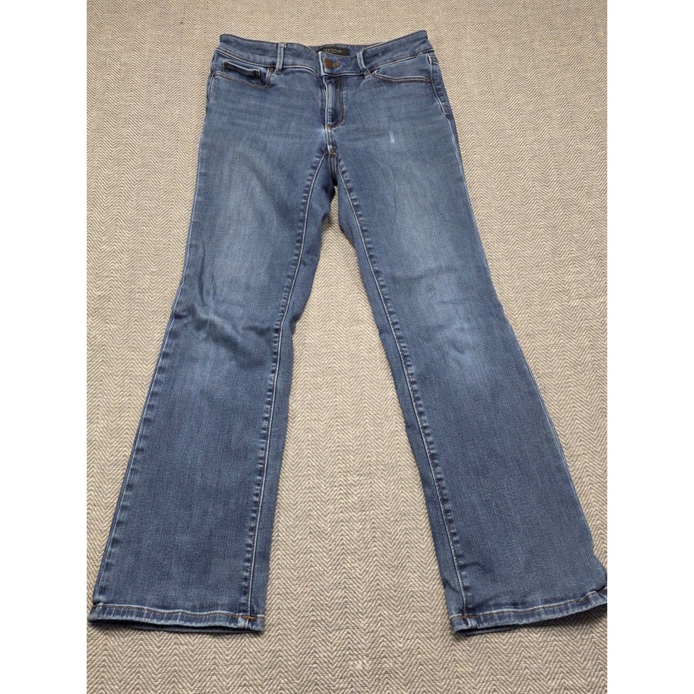 Ann Taylor The Slim Boot Curvy Fit Jeans Medium Wash Blue Denim Petite 2P 477494
